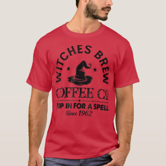 Funny Witch Petten Witches Brew Coffee Halloween T-shirt