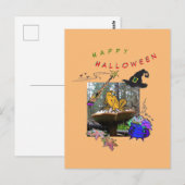 Funny Witch Toad Cartoon Humor Halloween Briefkaar Briefkaart (Voorkant / Achterkant)