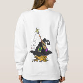 Funny Witch Toad Cartoon Humor Sweatshirt (Achterkant)