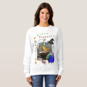 Funny Witch Toad Cartoon Humor Sweatshirt (Voorkant volledig)