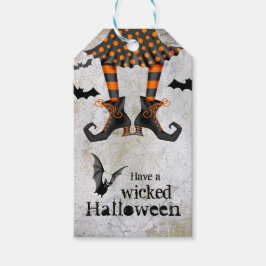 Funny Witches Legs Wied Halloween Cadeaulabel