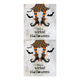 Funny Witches Legs Wied Halloween Reclamekaart