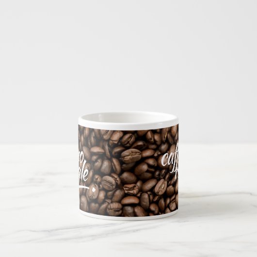 Funny Witty Pun Caffeino Royale Espresso Kop (Voorkant)