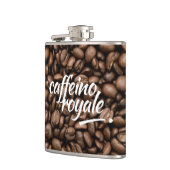 Funny Witty Pun Caffeino Royale Heupfles (Links)