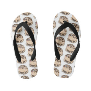 Funny woestijn regen kikker cartoon illustratie kinder teenslippers