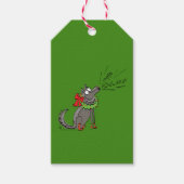 Funny Wolf Happy Howlidays Holiday Cadeaulabel (Voorkant)