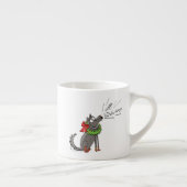 Funny Wolf Happy Howlidays Holiday Espresso Kop (Rechts)