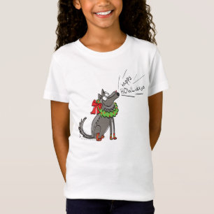 Funny Wolf Happy Howlidays Holiday T-shirt