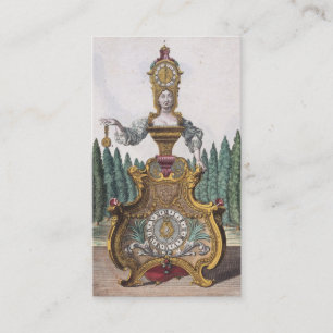 Funny  Woman Clock Costume Watchmaker Visitekaartje