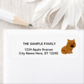 Funny Wombat Primitive Art Etiket (Insitu)