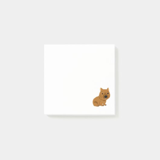 Funny Wombat Primitive Art Post-it® Notes (Voorkant)