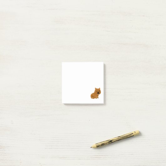 Funny Wombat Primitive Art Post-it® Notes (Op bureau)