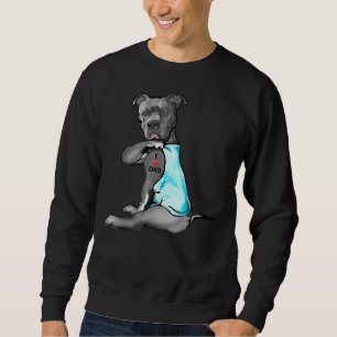 Funny Women Dog Pitbull I Love Dad Tattoo Trui