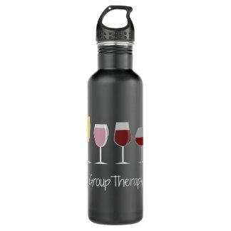 Funny Women Wine Gift Idea T-shirt - Group Therapy Waterfles