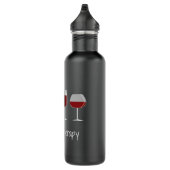 Funny Women Wine Gift Idea T-shirt - Group Therapy Waterfles (Rechts)