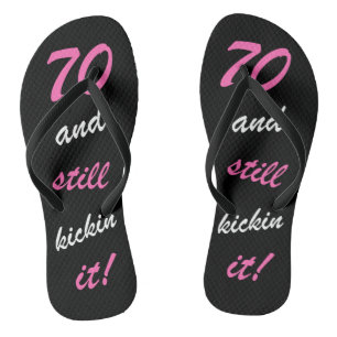 Funny Women's 70th Birthday Teenslippers