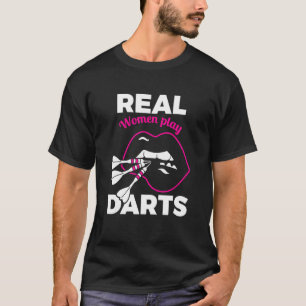 Funny Womens Darts Vrouw Amateur Pub Bar Dart Pla T-shirt