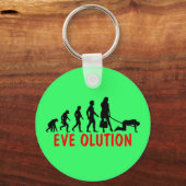 Funny women's evolutie sleutelhanger (Voorkant)