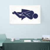 Funny Women's Restroom Sign Spandoek (Beurs)