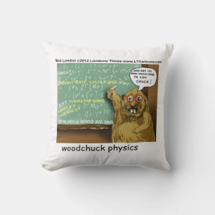 Funny Woodchuck Physics Sierkussen Bottle by Ric