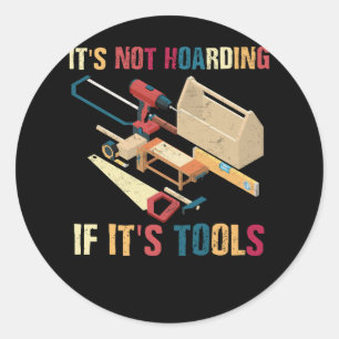 Funny Woodworktools Art Carpenter Wood Ronde Sticker