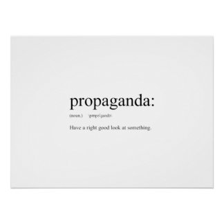 Funny Word Definitions: Propaganda Perfect Poster