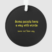 Funny Wordplay: A Tale of Two Sentences Ornament (achterkant)