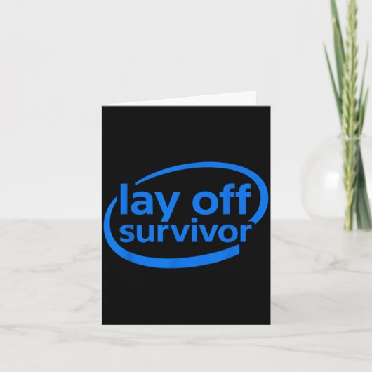 Funny Work Lay Off Survivor Kaart (Voorkant)