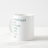 Funny Work Mug – I Accidentally Became Important Koffiemok (Voorkant links)