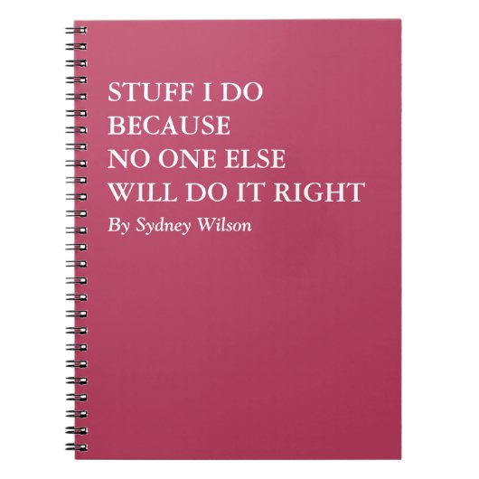Funny Work Notebook for Doers Who Do It Right Notitieboek (Voorkant)