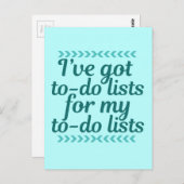 Funny Workaholic Briefkaart (Voorkant / Achterkant)