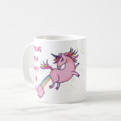 Funny Working from Home Mok Unicorn Madness (Voorkant links)