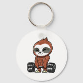 Funny Workout Gym Sloth Fitness Bodybuilding Sleutelhanger (Voorkant)