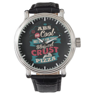 Funny Workout Humor, Abs vs Pizza, Bulking Novelty Horloge