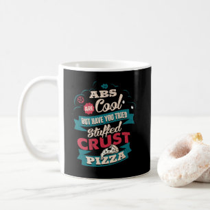 Funny Workout Humor, Abs vs Pizza, Bulking Novelty Koffiemok