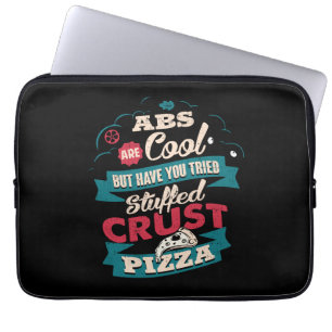 Funny Workout Humor, Abs vs Pizza, Bulking Novelty Laptop Sleeve