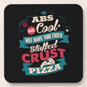 Funny Workout Humor, Abs vs Pizza, Bulking Novelty Onderzetter