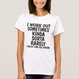 Funny workout t-Shirts en tanktoppen, ICE CREAM