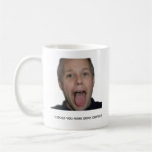Funny Workplace Coffee Meme Mug for Coworkers (Gauche)