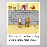 Funny Workplace Safety Brief Poster