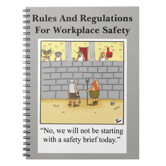 Funny Workplace Safety Humor Notitieboek (Voorkant)