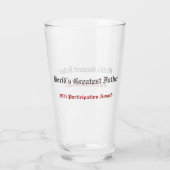 Funny World's Greatest Father Participation Award Glas (Achterkant)
