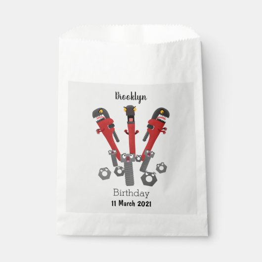 Funny wright Monster tools humor cartoon Bedankzakje (Voorkant)