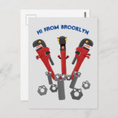 Funny wright Monster tools humor cartoon Briefkaart (Voorkant / Achterkant)