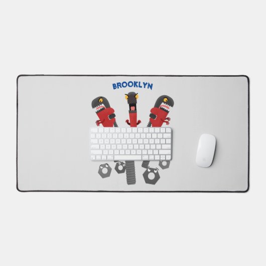 Funny wright Monster tools humor cartoon Bureaumat (Keyboard & Muis)