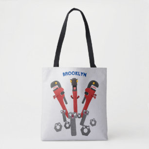 Funny wright Monster tools humor cartoon Draagtas