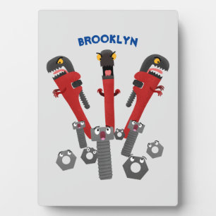 Funny wright Monster tools humor cartoon Fotoplaat