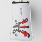 Funny wright Monster tools humor cartoon Golfheadcover (Draai 90)