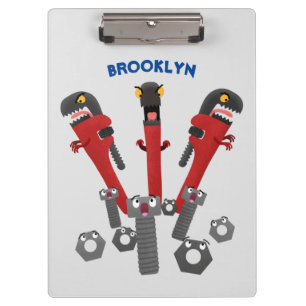 Funny wright Monster tools humor cartoon Klembord