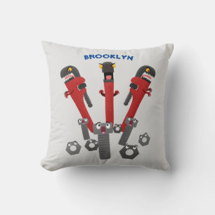 Funny wright Monster tools humor cartoon Kussen